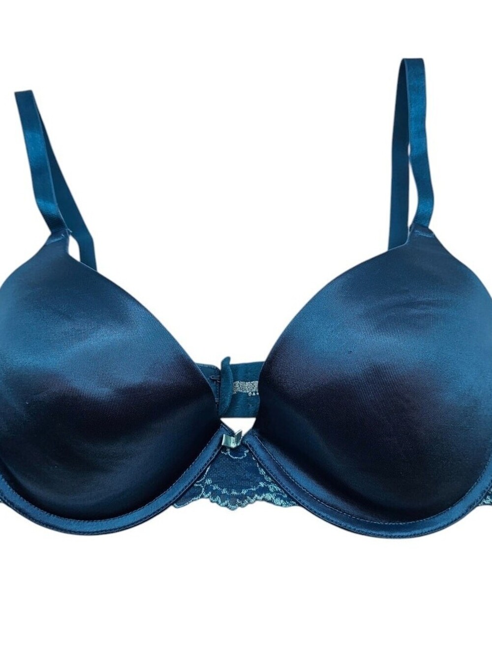 Gilligan & O'Malley Womens Sz 38C Classic T Shirt Bra Jewel Tone Blue Lace